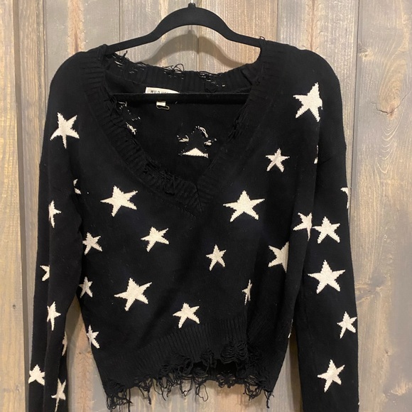 Distressed star sweater American threads - Picture 1 of 2